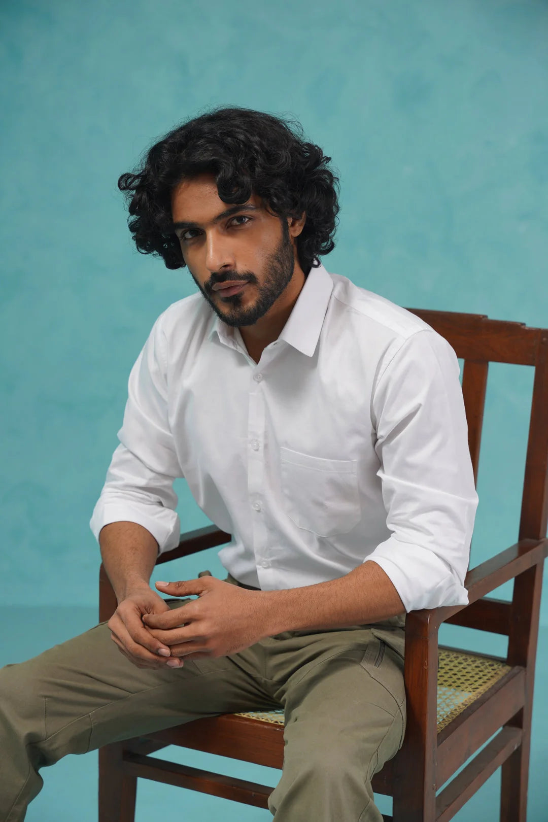 Indian Needle White Cotton Shirt - Mens Formal Shirts