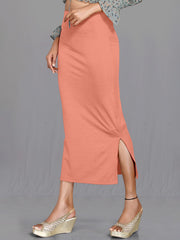 Women's Peach Cotton Lycra High Rise Saree Shapewear-37-CO-PEACH