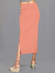 Women's Peach Cotton Lycra High Rise Saree Shapewear-37-CO-PEACH