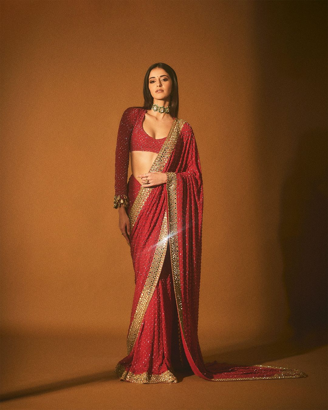 Georgette Saree for Women - Red | MLWSHSA8940RED | DesiQlo