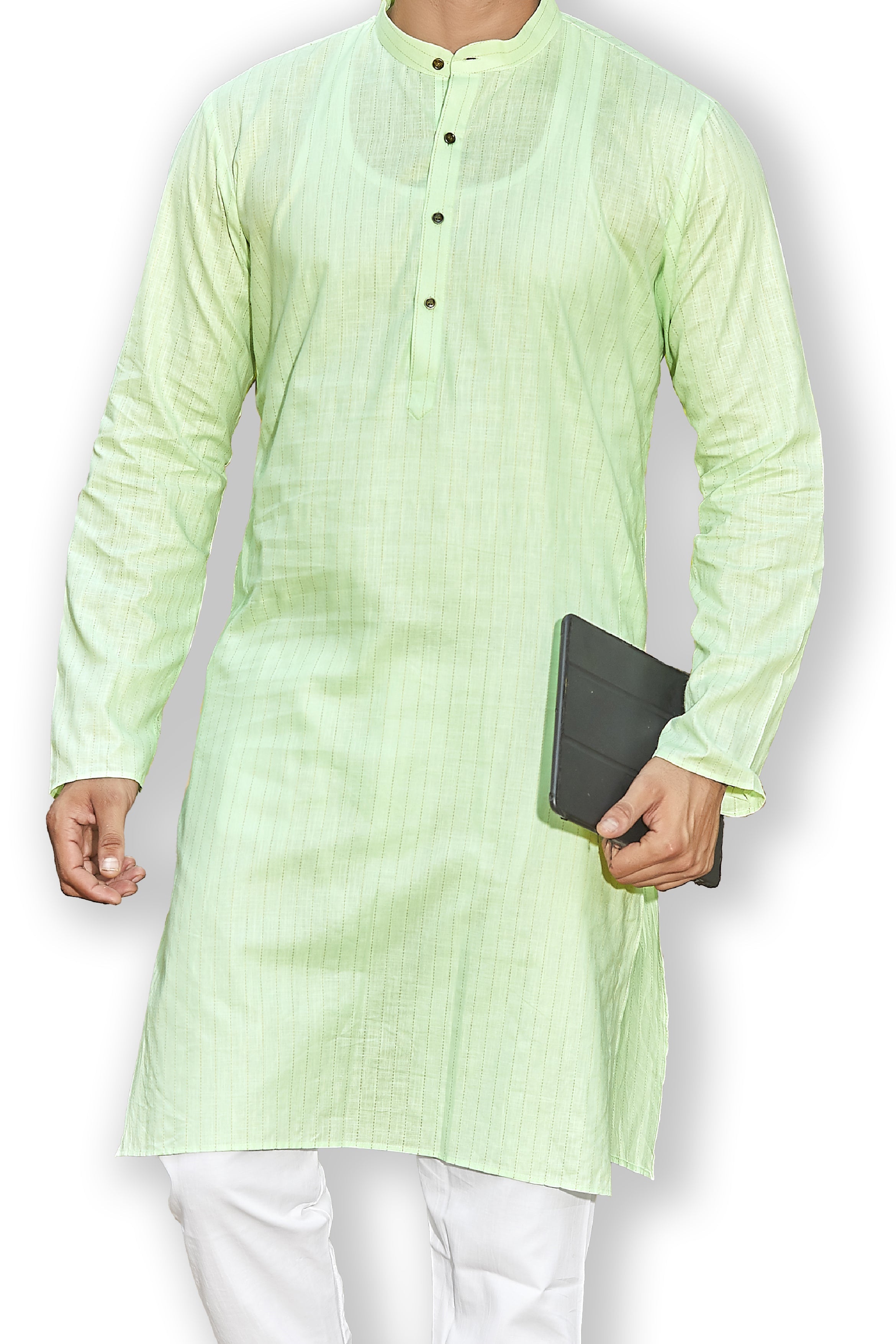 Cotton Kurta for Men - Multicolor | KPUCCLGR38 | DesiQlo