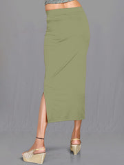 Women's Green Cotton Lycra High Rise Saree Shapewear-39-CO-GREEN