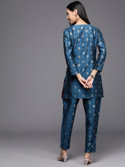 Women Printed Tunic with Trousers-AHTUPN-COMBO-846