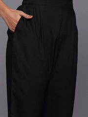 Floral Printed Gotta Patti Kurta With Trousers & Dupatta-AHKUDUPN-COMBO-1010