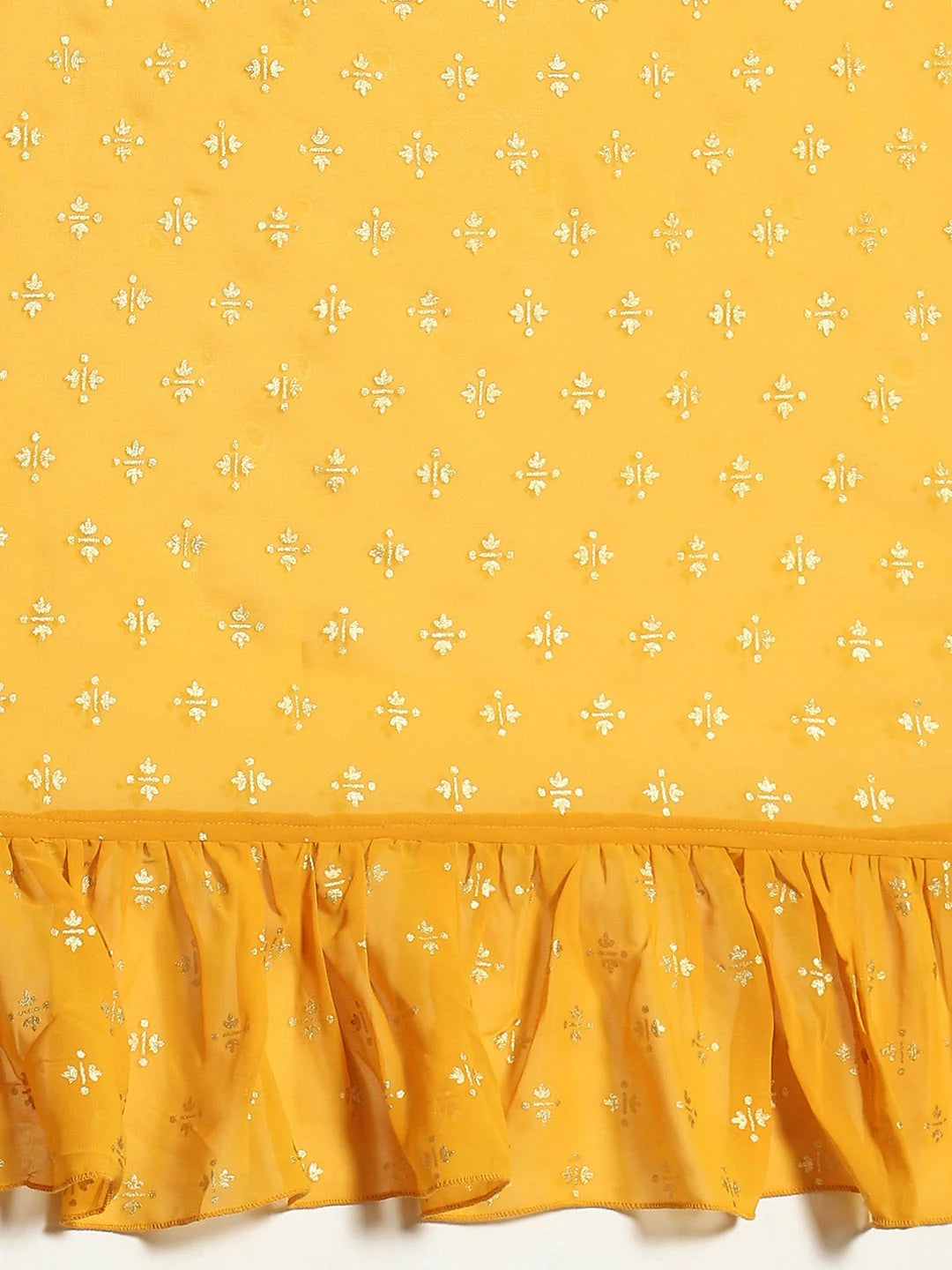 Yellow Ruffle Sari: Ready to Wear Indian Sari Style