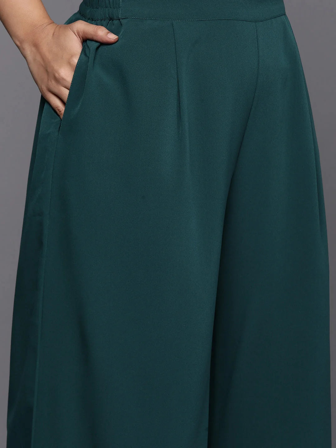 Plus Size Solid Kurta Palazzo Set with Dupatta | Women's Style