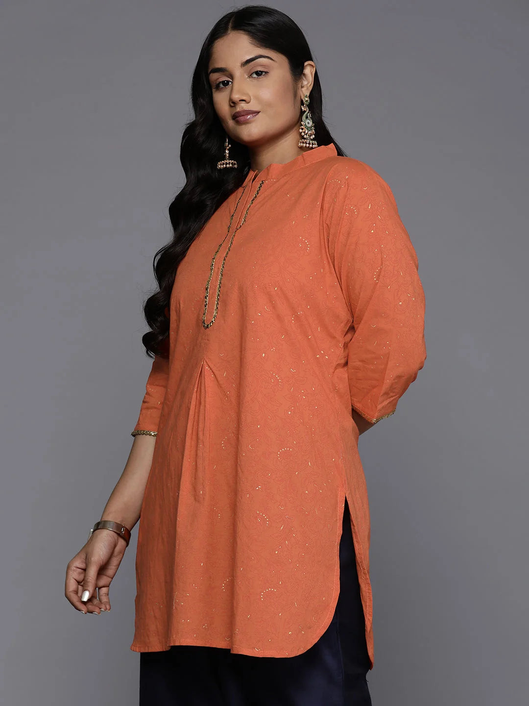 Cotton Printed Tunic Top: Indian Kurta for Women with Style