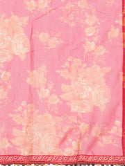 Orange Crepe Gold Print Dress-AHDRCRFP-958