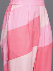 Colourblocked Regular Gotta Patti Kurta with Trousers-AHKUPN-COMBO-953