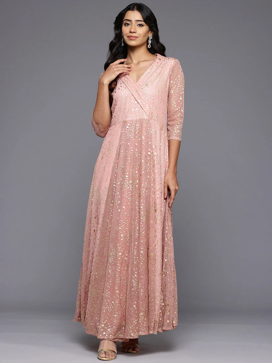 Polka Dot Maxi Wrap Dress - Shop Indian Dresses Online