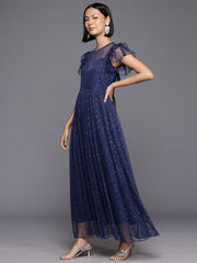 Women Star Embellished Maxi Dress-AHDRNTGL-3