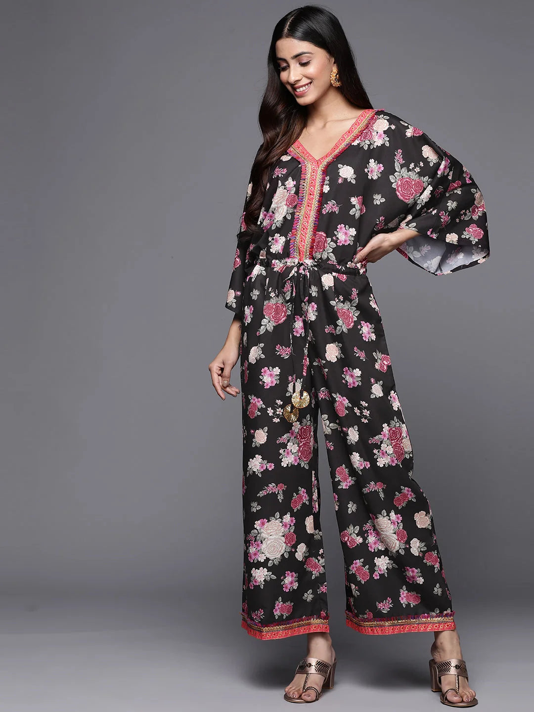 Black Floral Lace Jumpsuit - Women's Jumpsuit Sets Online