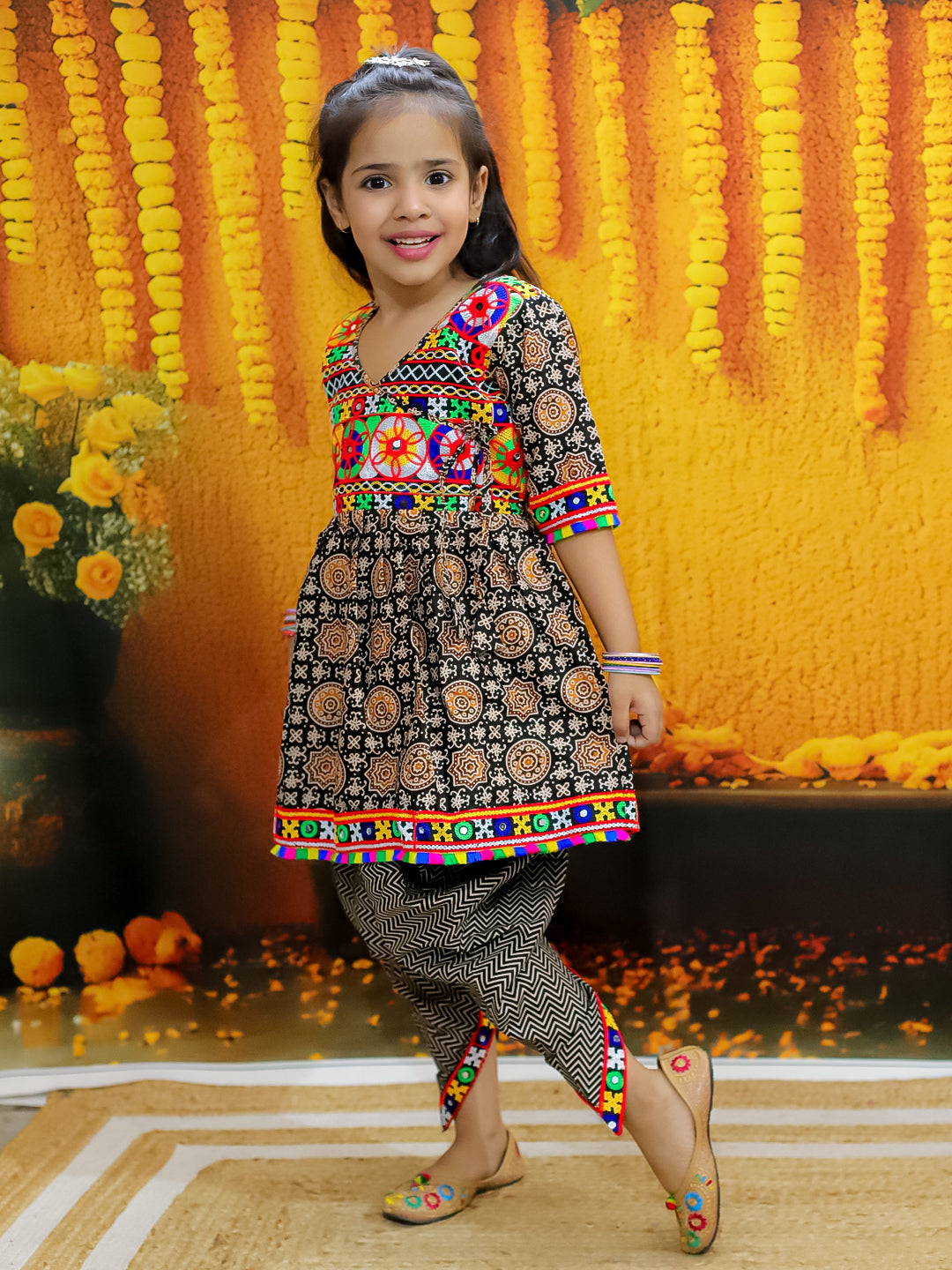 Ethnic Suit Set for Girls - Black | BN24IW47BKA | DesiQlo