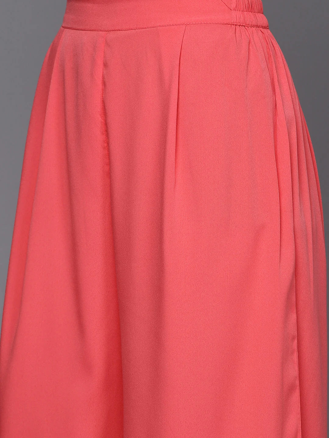 Coral Kurta Palazzo Set with Dupatta | Women's Ethnic Wear