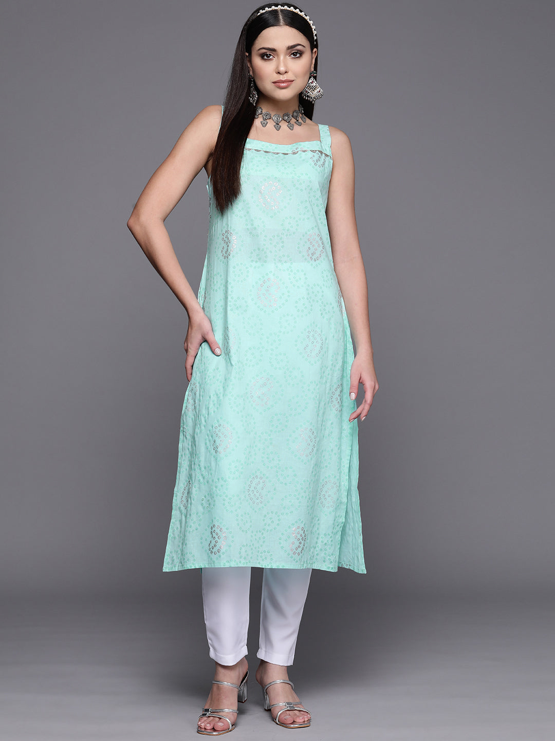 Blue Cotton Printed Indian Kurtas - Affordable and Stylish