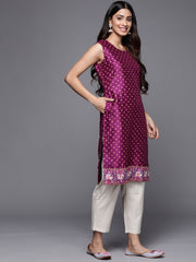Purple Ethnic Print Tunic-AHTUPSGP-8109