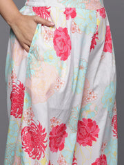 Multicoloured Plus Size Printed Ethnic Co-Ords-AP-AHTUPZ-COMBO-616-ICH