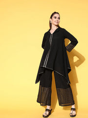Black Printed Tunic With Palazzos-AHTUPZ-COMBO-569