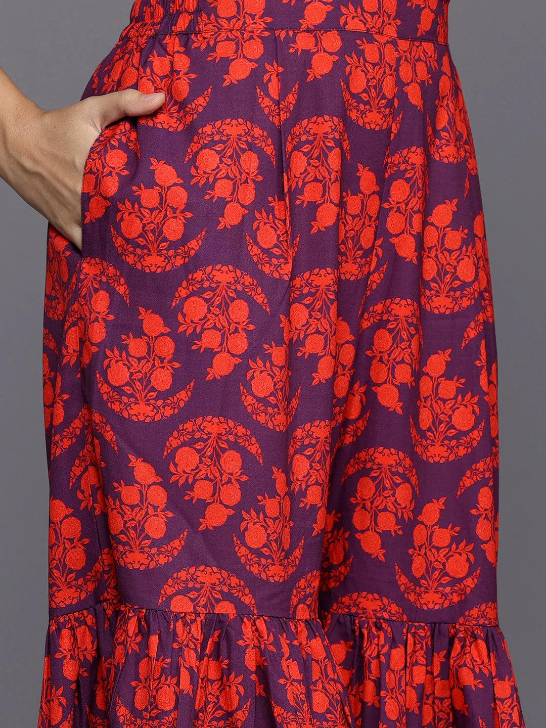 Floral Kurti Sharara Set - Elegant Two Piece Sets For Women