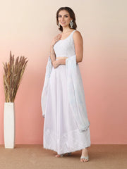 Printed Sequinned Ready to Wear Lehenga & Blouse With Dupatta-AHBLDUSK-COMBO-547