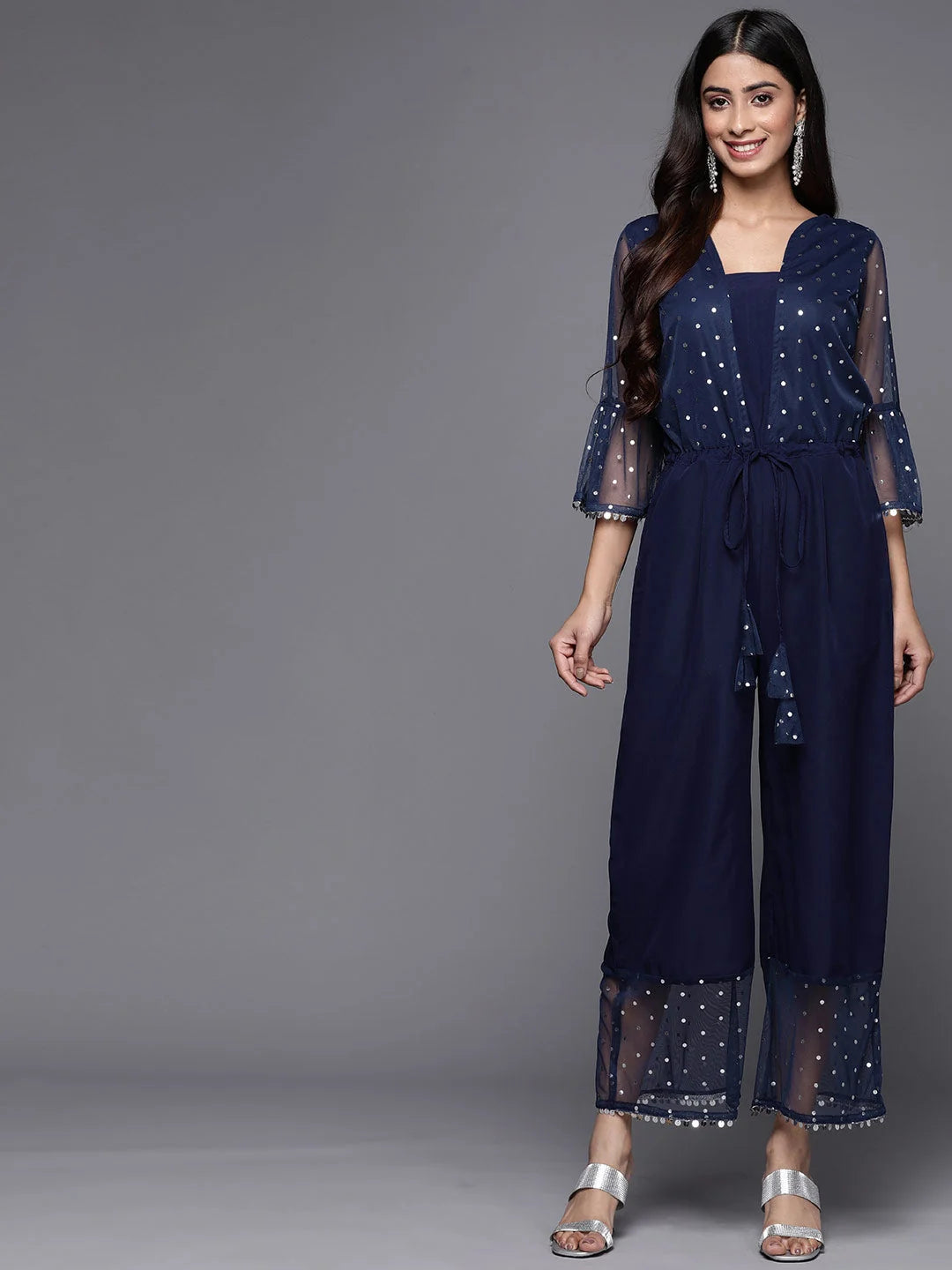 Navy Polka Dot Jumpsuit - Trendy Women's Jumpsuits Online