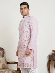 Floral Embroidered and Sequins Kurta ( KO 5140Purple  )