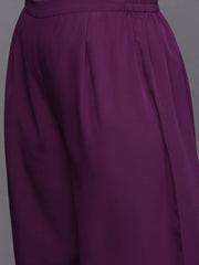 Plus Size Floral Printed Angrakha Zari Kurta with Palazzos-AP-AHKUPT-COMBO-892