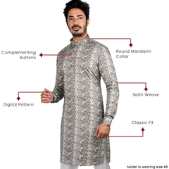 Cotton Kurta for Men - Brown | KUPR12401B