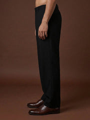 Men Straight Fit Korean Pants ( JFGP 305Black  )