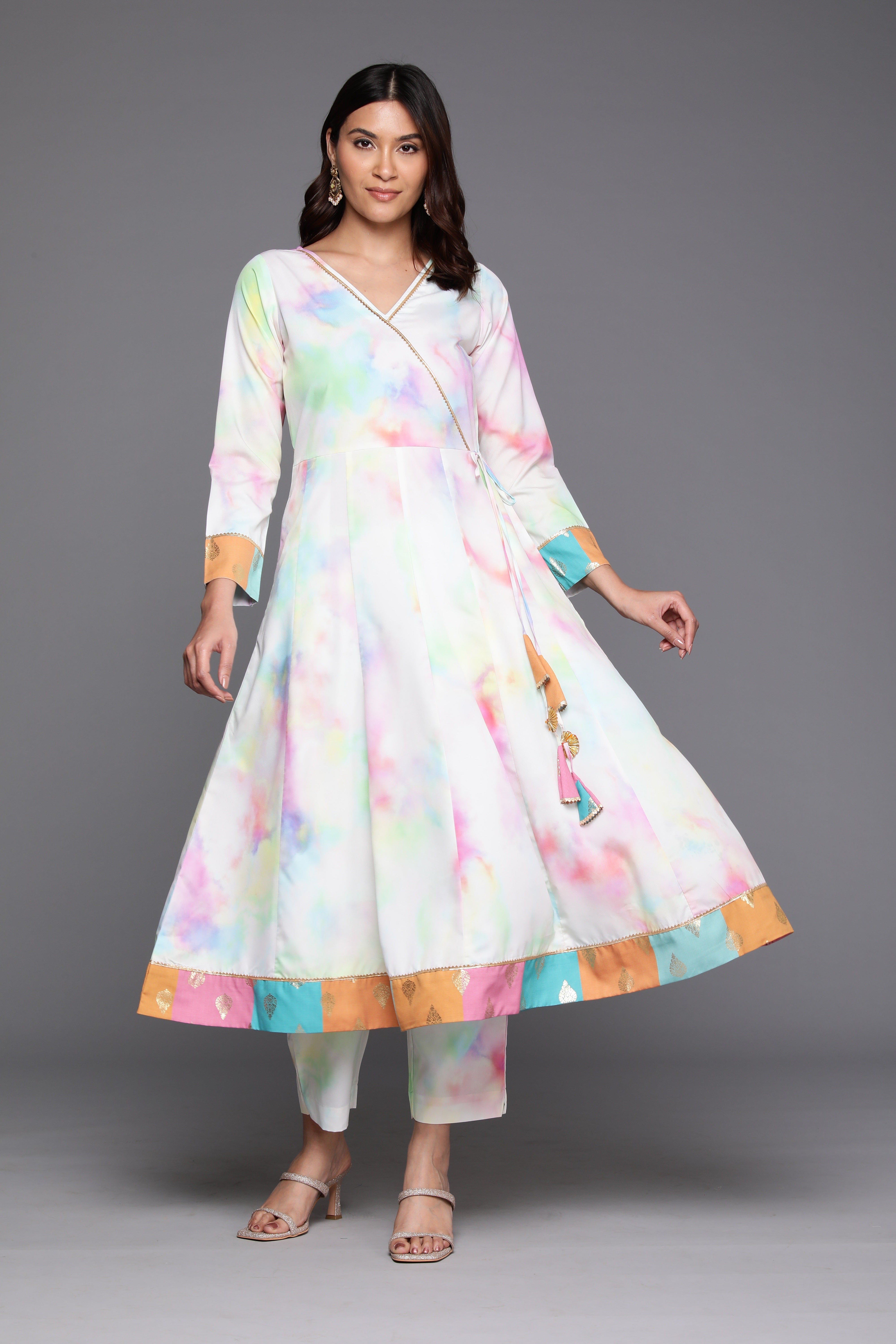 Trendy Tie and Dye Crepe Kurta Palazzo Set - Stylish Comfort