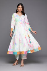 Tie and Dye Crepe Kurta Palazzo Set-AHKUPN-COMBO-967