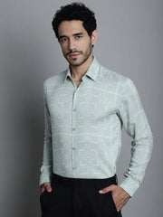 Men's Geomatric Printed Formal Shirts-SF 897