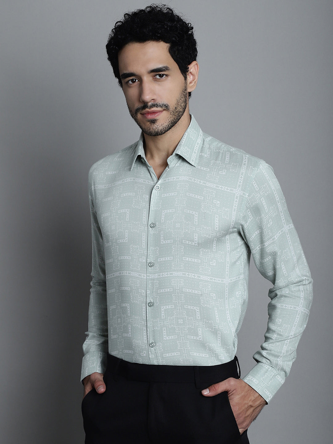 Geometric Printed Formal Shirts - SF 897| Mens Shirt Online