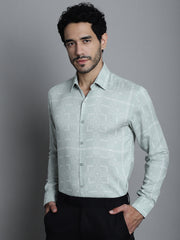 Men's Geomatric Printed Formal Shirts-SF 897