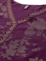 Floral Printed Tunic & Trousers Co-ords-AHTUPN-COMBO-908