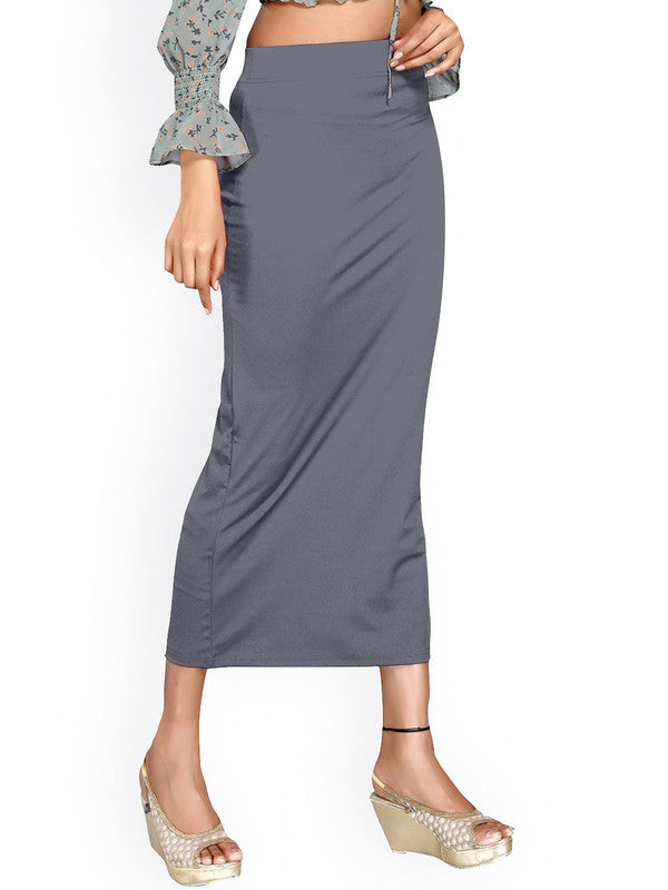 Grey Lycra High Rise Saree Shapewear