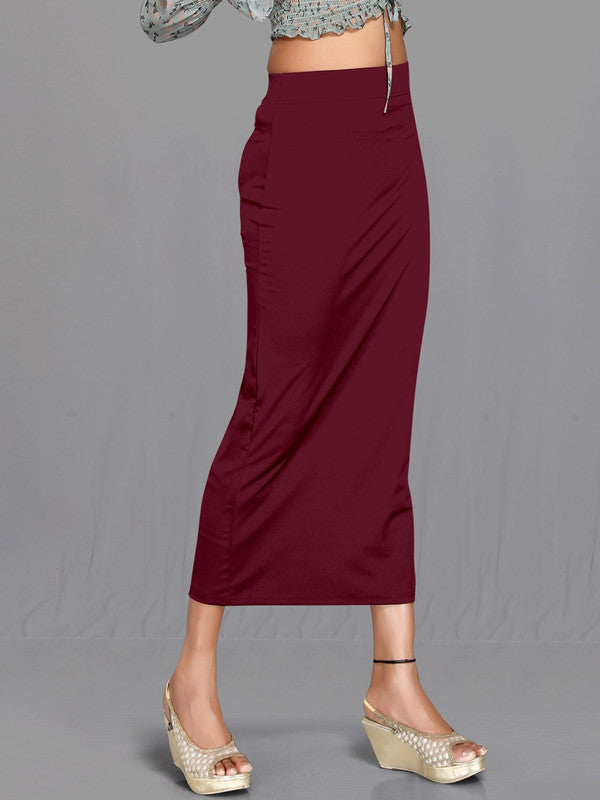 Magenta Cotton Lycra High Rise Saree Shapewear