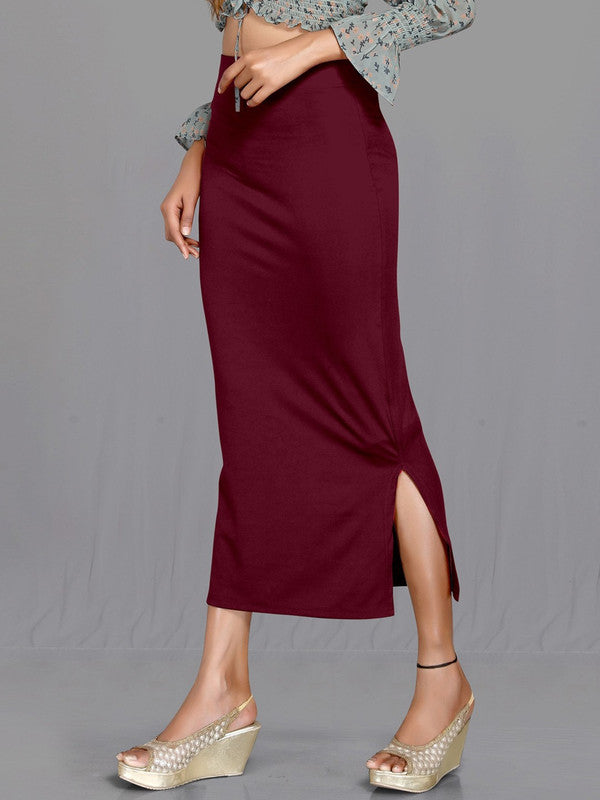 Magenta Cotton Lycra High Rise Saree Shapewear