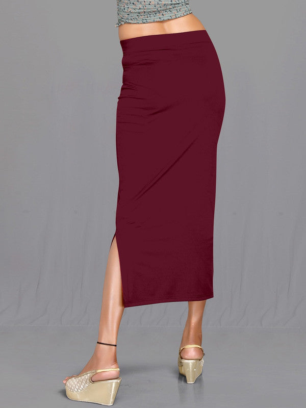 Magenta Cotton Lycra High Rise Saree Shapewear
