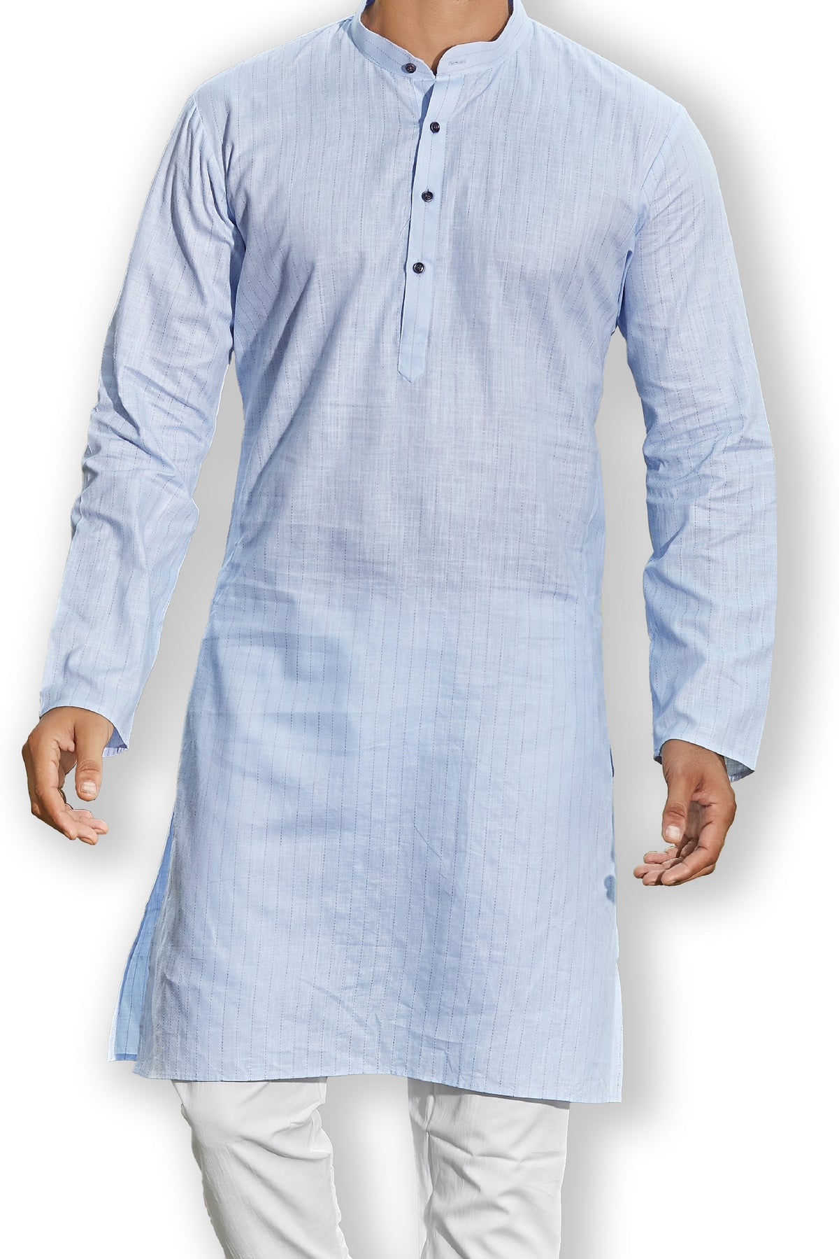 Cotton Kurta for Men - Blue | KPUCCLBU38