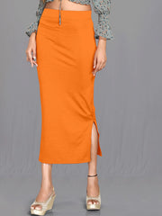 Women's Orange Cotton Lycra High Rise Saree Shapewear-43-CO-ORANGE