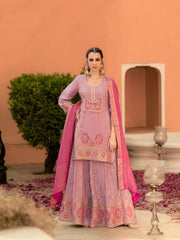 Karigari Readymade Viscose Shimmer Sharara Set