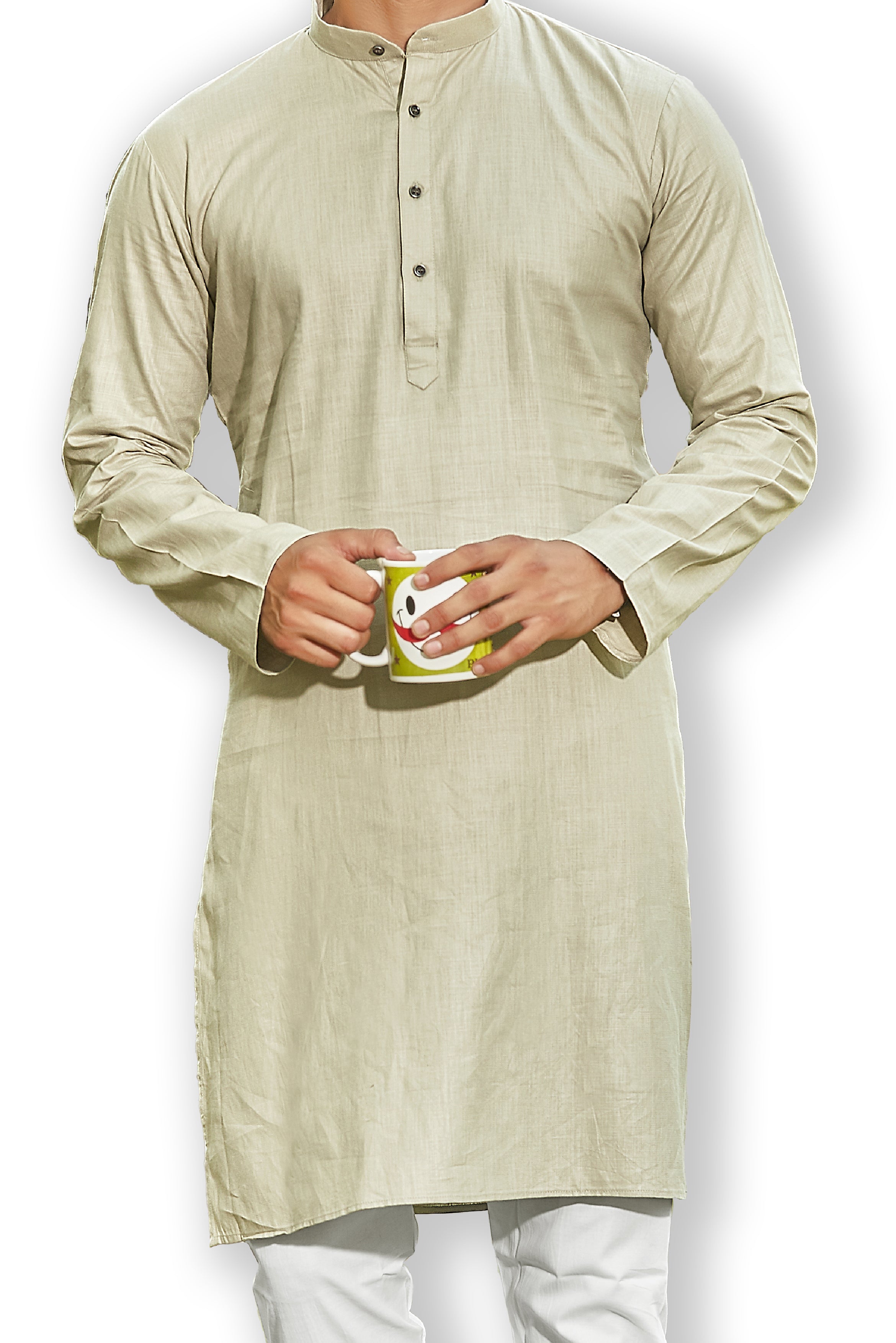 Cotton Kurta for Men - Green | KPSSHPOG38 | DesiQlo