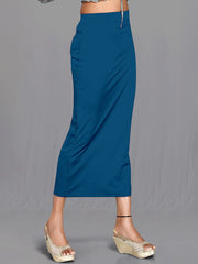 Women's Blue Cotton Lycra High Rise Saree Shapewear-45-CO-BLUE