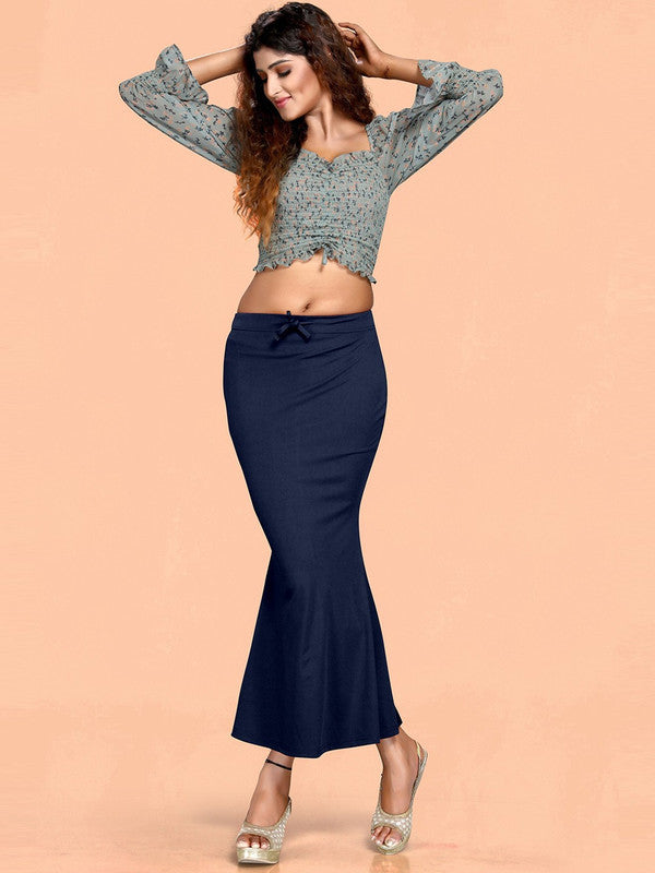 Navyblue Cotton Lycra High Rise Saree Shapewear