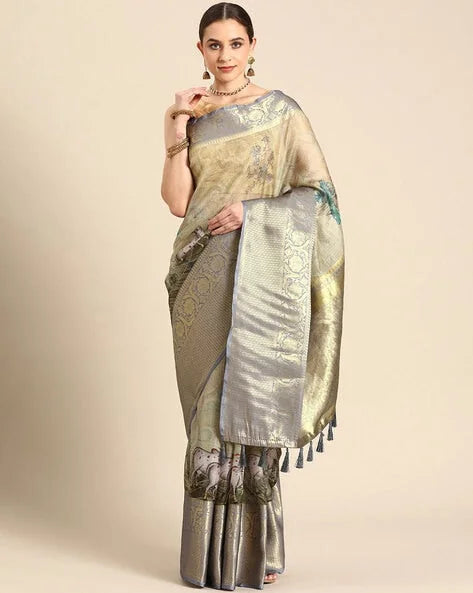 Regal Heritage Polyester Saree | Indian Sari Elegance