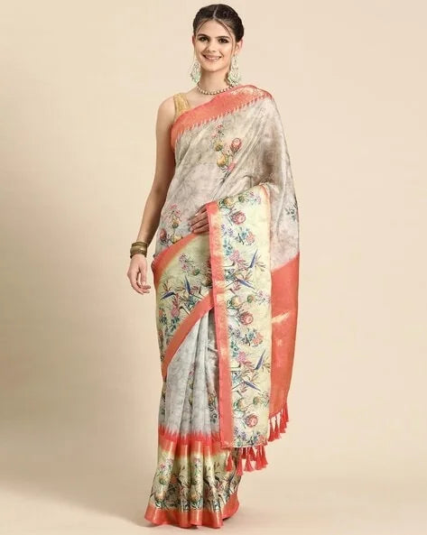 Luxurious Embellished Glow Saree-SZ-DGLEXA-GY-2015