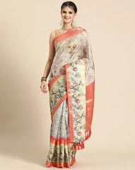Luxurious Embellished Glow Saree-SZ-DGLEXA-GY-2015