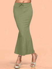Women's Olive Green Cotton Lycra High Rise Saree Shapewear-49-FC-CO-OLIVE GREEN