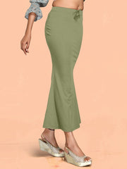 Women's Olive Green Cotton Lycra High Rise Saree Shapewear-49-FC-CO-OLIVE GREEN